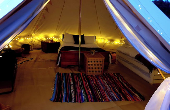 Chestnut 6m xl Bell Tent, log Burner, nr Whitby - Foto 1