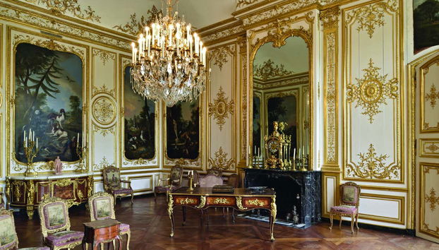 Una delle sale del palazzo di Chantilly