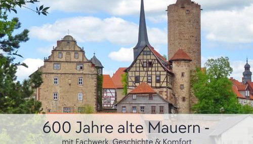 ALTE FÖRSTEREI - Altstadtwohnung mit Stil & Aufzug - in der Hinterburg Schlitz - mit Garten, Parkplatz & E-Ladestation - Hunde willkommen - Fulda, Bad Hersfeld, Alsfeld in 25 km Entfernung - Foto 2
