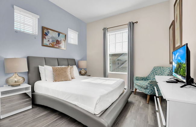 5 BR 6 BA Villa 5min Disneyworld Hot Tub BBQ - Foto 56