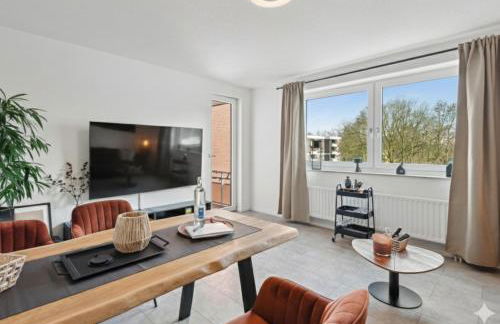 Getaway Apartment mit Balkon - Ruhiges Business-Apartment - direkte S-Bahn nach Messe DUS & ESS - Foto 5