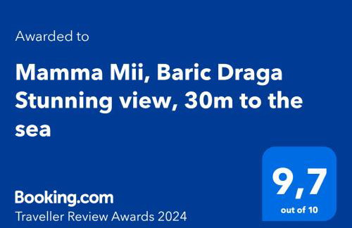 Mamma Mii, Baric Draga Stunning view, 30m to the sea - Photo 26