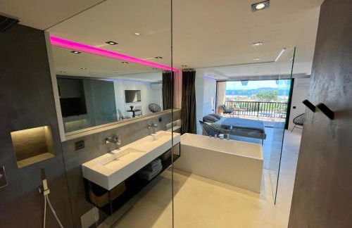 Appartement neuf climatisé - vue mer Saint-Tropez - 50m plage et port - piscine - Foto 16