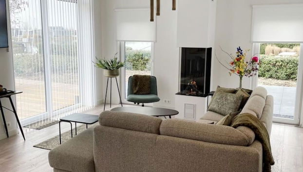 Holiday Home in Zeeland With Workation Setup - Foto 4, Zona de estar