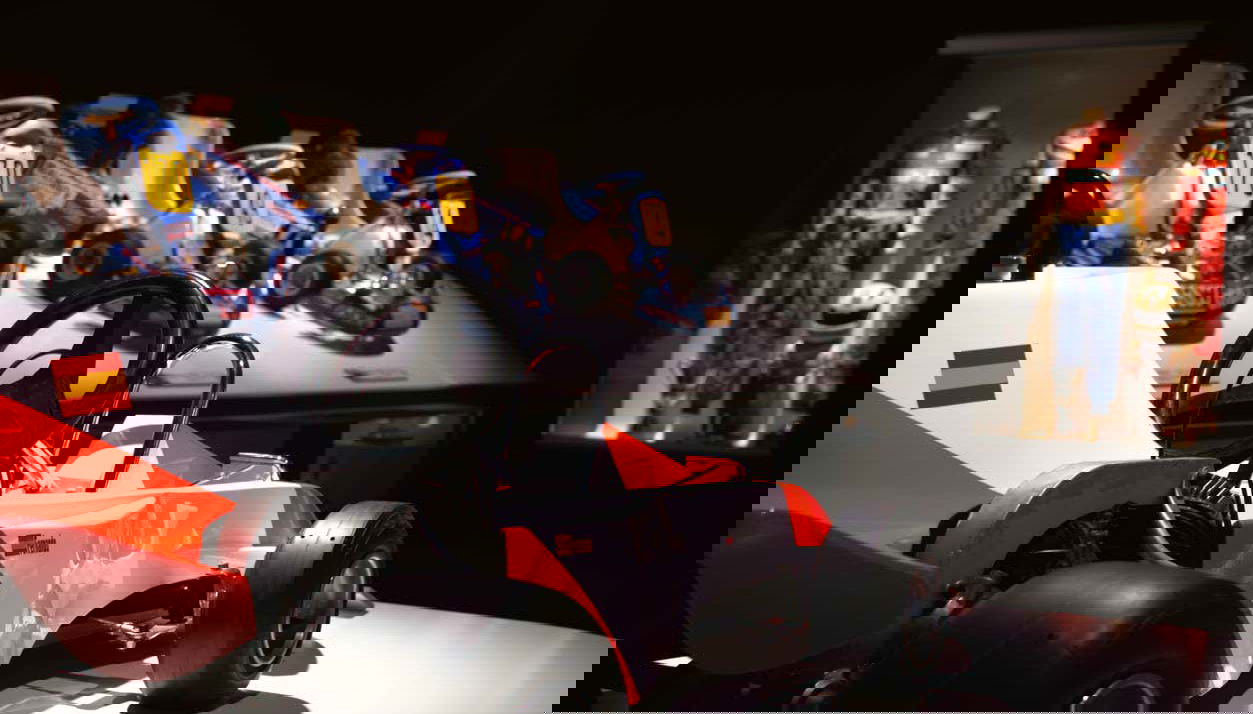 One of the karts driven by Alonso in his younger years