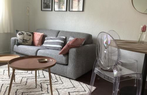 50 m2 T2 au calme, lumineux, confortable, cosy, climatisé, privatif avec parking gratuit et terrasse - Foto 8