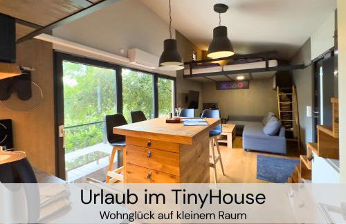 TinyHousebeiDresden mit Faßsauna unser größtes winziges Häuschen für bis zu 7 Personen, Kaminofen, große Terrasse - Nähe Sächsische Schweiz - Von Juni - September Mindestmietzeit 1 Woche Sa-Sa - Foto 5