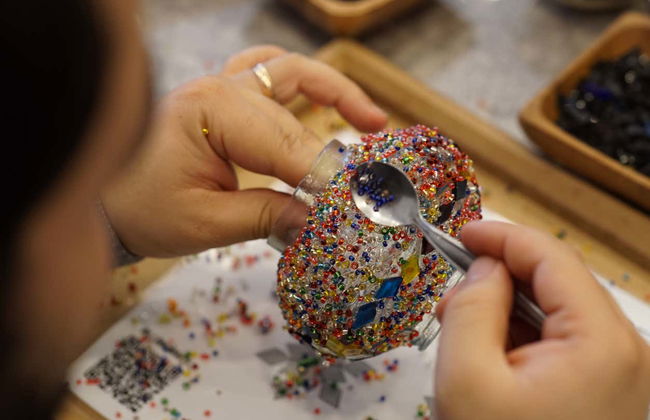 Atelier de fabrication de lampes turques à Istanbul - Photo 2