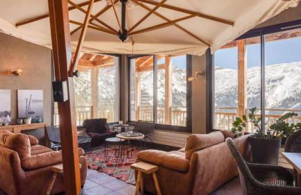 Vue panoramique sur les montagnes plein Sud - T2 Skis aux pieds, Piscine & Spa - Foto 13