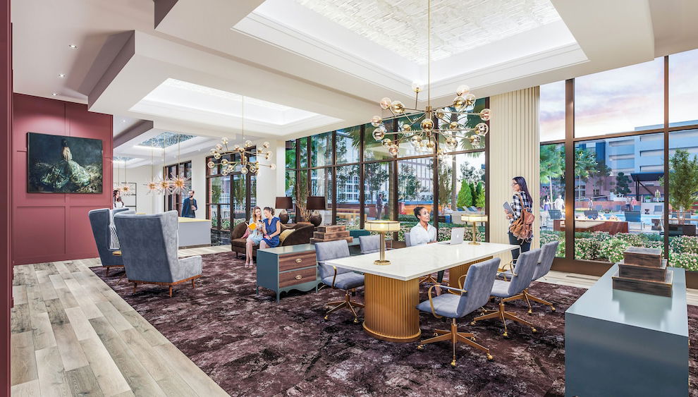 Zona de estar del vestíbulo