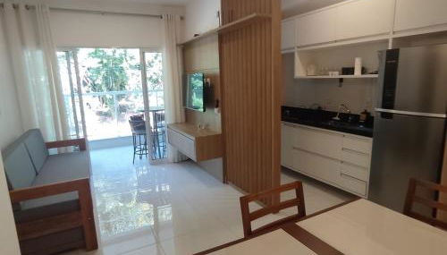 Apartamento novo a 350 m da praia das Toninhas em Ubatuba - 2 dormitórios sendo 1 suite, piscina, varanda gourmet com churrasqueira, ar condicionado, cozinha completa, garagem privativa - Foto 3