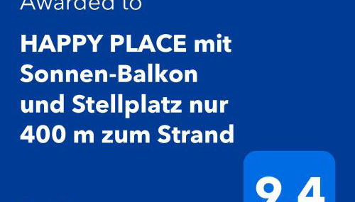 HAPPY PLACE mit Sonnen-Balkon und Stellplatz nur 400 m zum Strand - Foto 3