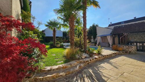 Villa familiale La Finca du champ de l'eau Avec sauna jacuzzi proche de Disney et Paris - Foto 5, Garden, Garden view