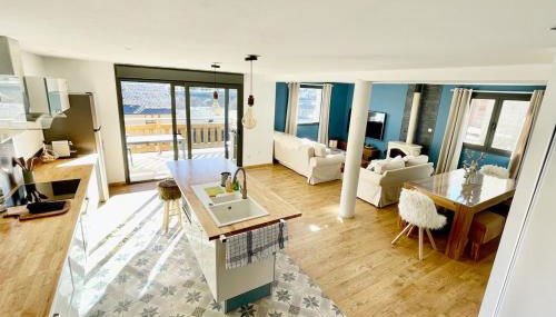 Charmant duplex, 110m2, 7 minutes des pistes, 8 couchages, belle vue sur les montagnes, cheminée - Foto 5