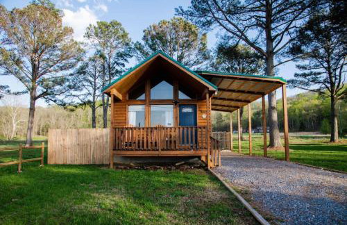 Rustic Chic Alabama Cabin w Loft Fire Pit Pet Friendly Fenced Yard Lake Guntersville - Lucky Lodge - Foto 6