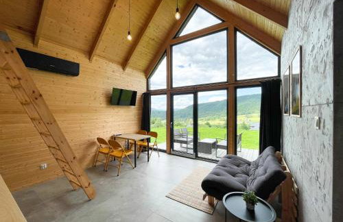 Stodoły Modyń - Domki w Beskidzie Wyspowym - staw kąpielowy, balia, sauna, grota solna - widok na góry - Photo 48