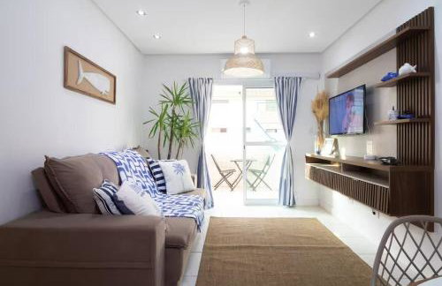 Onda76 Ap temporada Praia Grande Beira Mar churrasqueira carvão - Foto 21