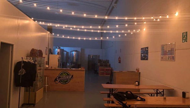 Sala de catas en la fábrica de cerveza Gaitanejo