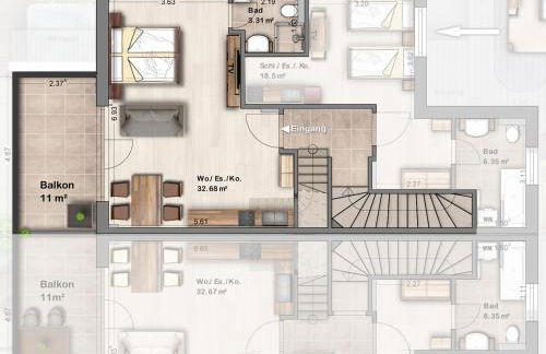 -Neubau- 42 qm Balkon-Apartment - Foto 39