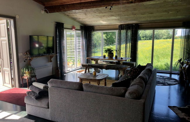 Liljekonvalj Cottage Overlooking the River Sauna - Foto 13