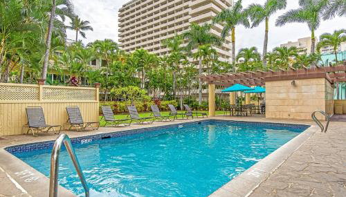 Honu Hale Penthouse 2 BDR Ocean View Waikiki - Foto 3, Garden, sunbed, Garden view