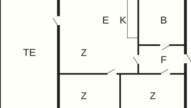 4 Person Holiday Home in Ronne - Foto 5, Piantina