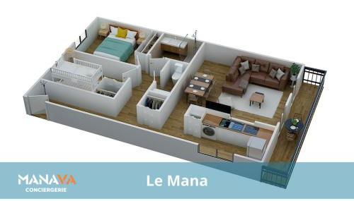 Le Mana, 7 pers 2 chambres 12min Disneyland Paris - Foto 5