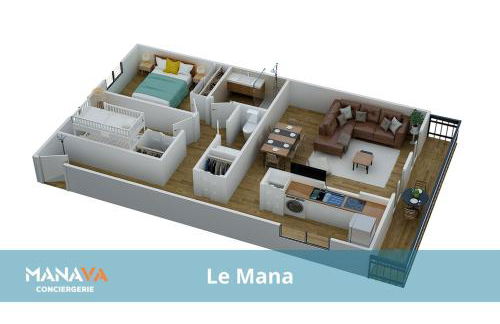 Le Mana, 7 pers 2 chambres 12min Disneyland Paris - Foto 5