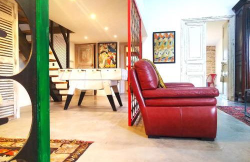 "La Case" - Magnifique ferme rénovée au cœur de la nature - Piscine privée sans vis-à-vis - Vue dégagée - Jardin - Stationnements gratuits devant la propriété - Belles prestations - Foto 41