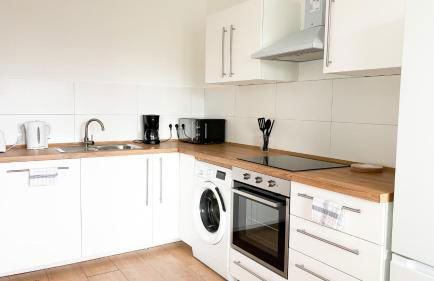 Monteurwohnungen mit TV, Internet, Parkplatz, Waschmaschine, Küche, Balkon, Restaurants und Supermarkt - Foto 20