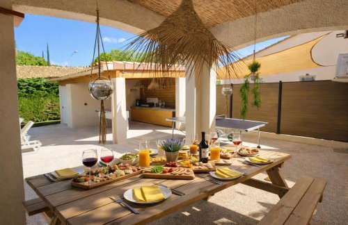 Villa piscine chauffée babyfoot pétanque ping-pong - Foto 26