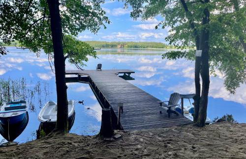 Mazursko - komfortowe apartamenty nad jeziorem, sauna, kominki na parterze - Foto 43