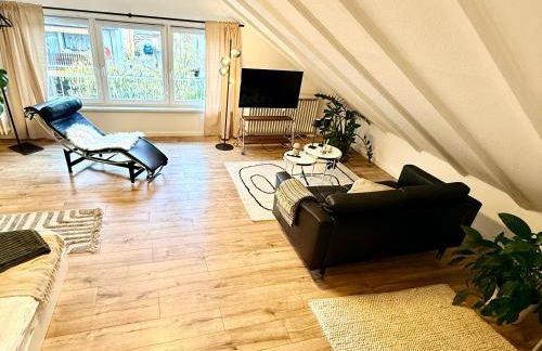 Rooftop Lounge Apartment 7 - Stilvoll wohnen nahe der Uniklinik Homburg - Photo 7