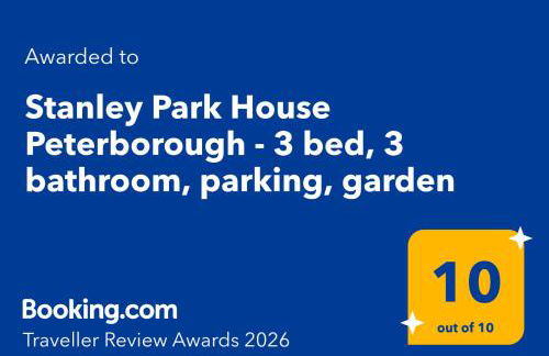 Stanley Park House Peterborough - 3 bed, 3 bathroom, parking, garden - Foto 2