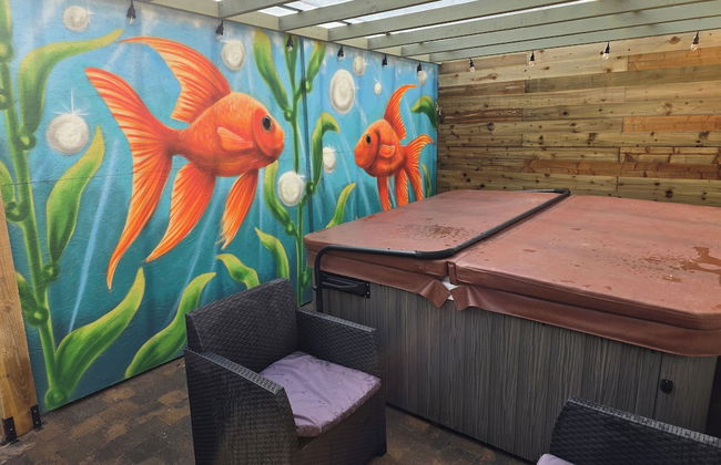 Eden Rose Cottage in Morecambe hot tub - Foto 1