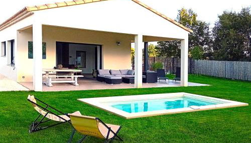La maison de Fontarèches avec piscine proche d Uzès - Foto 1, sunbed, Garden view