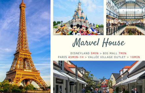 Marvel House - Disneyland 5min, Private Parking, Terrace - Foto 19