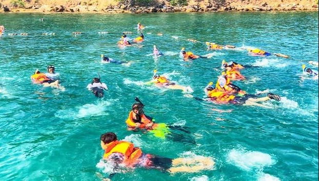 Snorkeling at Coral Island