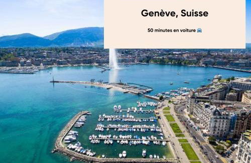 Cosy et moderne avec Clim - Lac Léman - Foto 22