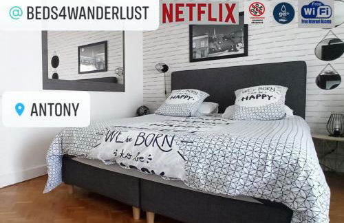 Le Parisien T1Antony-Berny by Beds4Wanderlust - 35m2 avec Balcon - Aéroport Orly 5miles - Train Station RER B ORLYVAL 1mile - Foto 1
