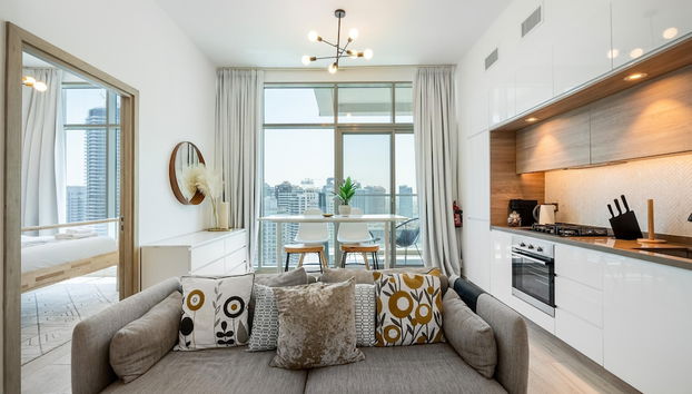 Chic 2BR w Dubai Marina Views - Foto 5, Habitación