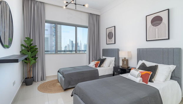 Dlx 21st Flr 3BR Pool/gym Near Mall by Belvilla - Foto 3, Habitación