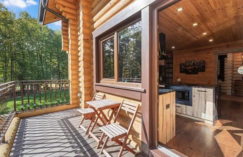 Log House Chalet, Volleyball field, Sauna, Hot Tub - Foto 42
