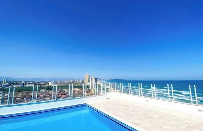 Pé na areia apto c vista mar e piscina - Foto 1