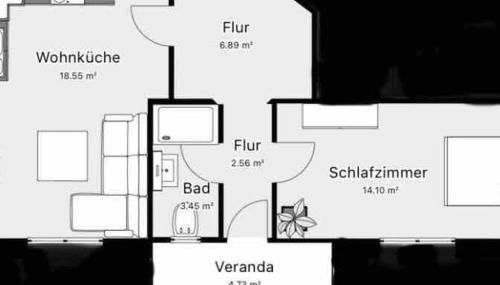 Schönes 2 Zimmer Apartment an der Stadt Grenze mit Klimaanlage - Foto 5