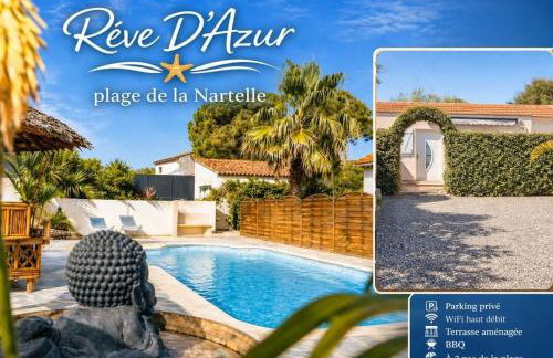 T3 de 35m2 - Plage de la Nartelle à 200m- piscine partagée -Parking - BBQ - 2 Chambres 2 Salle de bains pour un séjour calme & détente à quelques pas de la plage- Check-in 15h à 20h maximum- propriété le Rêve D'Azur Sainte Maxime - Foto 35