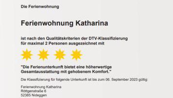 Ferienwohnung Katharina 4 Sterne laut DTV Wallbox 11KW - Foto 4