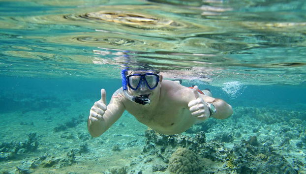 Fazendo snorkel na Ilha Giftun