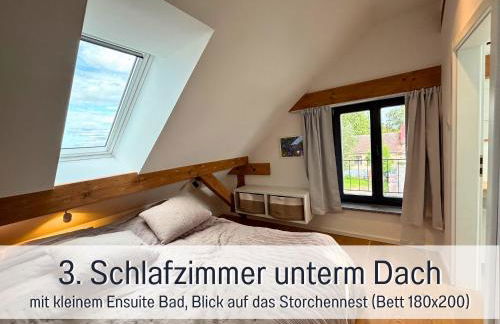 Landloft Linum - Ausgebaute Scheune mit Aussicht, Naturpool, Kamin, Sauna, Luxusausbau, handverlesene MidCentury Möbel & Kunst - Photo 37