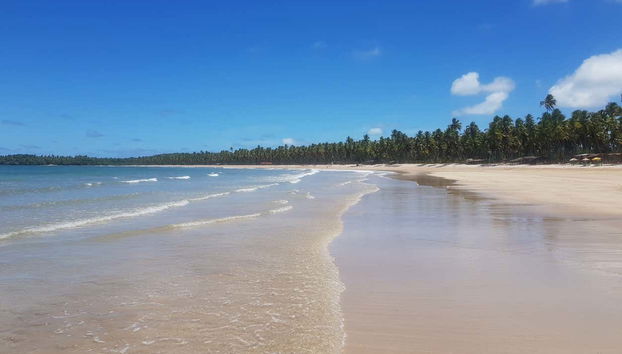 Extensos areais das praias da ilha
